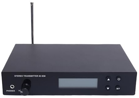 Wireless Wireless in Ear Monitor, Transmisor Profesional y Receptor Beltpack, Banda de 863-865MHz Seleccionable, para el Ensayo de la Banda de estudio. (Enchufe de la UE)