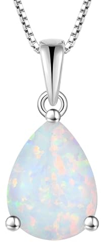 YL Lieber Tropfen Halskette 925 Sterling Silber Wassertropfen Anhänger Kette 12 Geburtsstein Zirkonia Schmuck Geschenke für Damen Mama