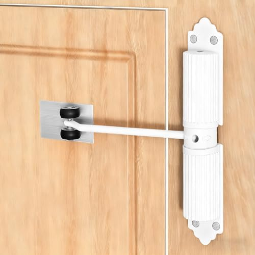 Automatischer Türschließer, 1 Stück Türschliesser für Innen- und Außenbereich, Ideal für Zimmertüren, Büros, Gartentore (Weiß)