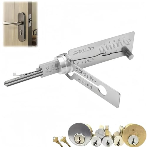 Key Decoder Lock Picking Tool,2 in 1 Lock Pick & Decoder Kit for Beginners with Auto Key Extractor,Skeleton Keys & Locksmith Tools,L/ock Picking Kit for Beginners,L/ock Picking Training Set(001)