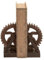 Deco 79 Polystein Gear Buchstütze, 7 von 12,7 cm, Set von 2