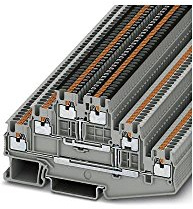 PHOENIX CONTACT PT 1,5/S-3PV Mehrstockklemme with Equipotential Bonder, Grau, nom. voltage: 500 V, nominal current: 15 A, cross section: 0.14 mm² - 1.5 mm², 97.2mm Länge, 50 Stück
