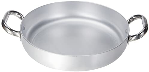 Pentole Agnelli Alluminio ALMA110PI28 Linea Tegame con Fondo a Induzione, 2 Manici, 28 cm, Acciaio