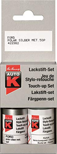 Kwasny 438480 Lackstift Set Farbcode REN Farbcode GNE Auto-K Autolack Stift Reparaturstift 2x9ml Lackierstift Lack Reparatur Lackschäden Kratzer Originalfarbton Wetterbeständig 2-Schicht