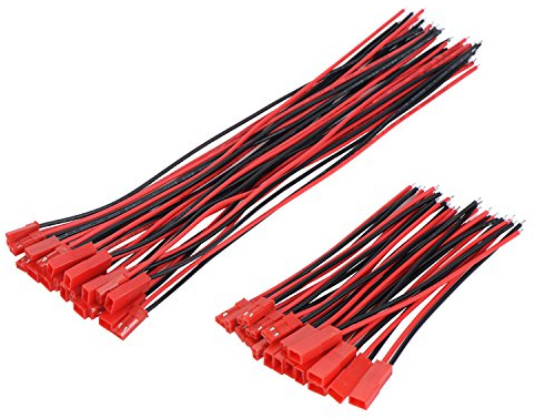 EBOOT 20 Paar 22 AWG JST-Stecker und Buchse, 2-polig, Stecker und Buchse, Kabel für LED-Streifen, 10,2 cm, 15,2 cm