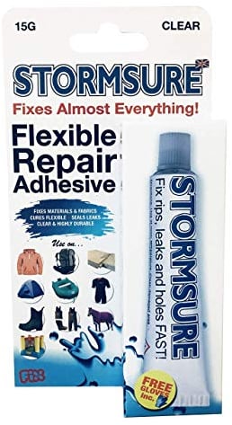 Stormsure Wathosen & Stiefel Reparaturkleber: 15g (Klar) - Langlebiger Kleber für Stiefel- und Wathosen-Reparaturen