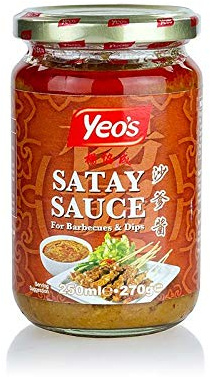 Satay Erdnuss-Sauce, für Sate-Spieße, Yeo´s, 250 ml