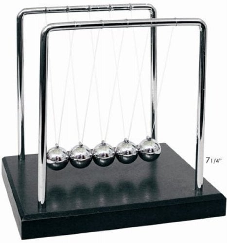 powerking Newtons Wiege Balance Balls - Büro Schreibtisch Pendel Balance Ball Schwingende Magnetkugeln Schreibtisch Dekoration Spielzeug von