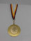 Karneval 10 Stück Medaillen aus Stahl 40mm - mit einem Emblem - Prinz - Fasching - inkl. Medaillen Band - Farbe: Gold - mit Alu Emblem 25mm - (9285)