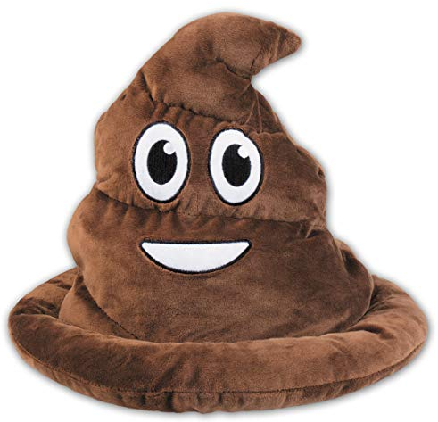 Amakando Emoji Mütze Kothaufen/Braun in Hutgröße 59 / Poop Hundehaufen Kopfbedeckung/Perfekt geeignet zu Fasching & Karneval