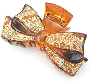 Meilliwish Nobile Bellissimo Signora Clip artiglio per capelli(D91)(BowBrown)