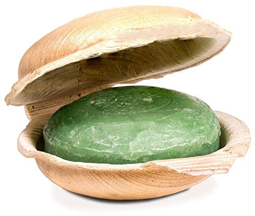 Holy Lama Natural Handmade Ayurvedic Vetivert Vegan Soap for Hand & Body - Rainforest - 100g round bar in handmade sustainable packaging