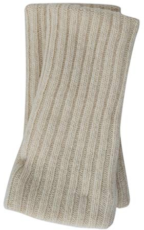 FosterNatur, Merino Armwärmer/Pulswärmer, 100% Wolle (Beige)