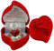 SAFRI Mum love heart teddy bear red rose Mother's Day Christmas birthday boxed glass ornament