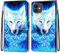 nancencen Kompatibel mit iPhone 11 (6.1) Handyhülle, PU Leder Flip Cover Wallet Hülle (Anti-Fall) Anwendbar iPhone 11 (6.1) - Weißer Wolf