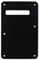 Guitar Anatomy Strat Stratocaster Electric Guitar Back Plate Trem Tremolo cover USA MEX FIT - Black Matt (SIngle Ply)