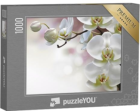 puzzleYOU: Puzzle 1000 Teile „Illustration: Detailstudie der wunderschönen Mond Orchidee“ – aus der Puzzle-Kollektion Orchideen