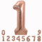 TONIFUL 40 Inch Rose Gold Large Numbers Balloons 0-9, Number 1 Digit 1 Helium Balloons, Foil Mylar Big Number Balloons for Birthday Party Anniversary Supplies Decoration