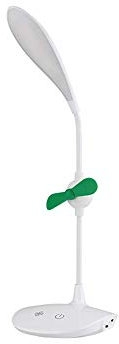 GUOCC Ventilatore portatile moderno Spina di ricarica due in uno Interruttore touch USB a doppio scopo può essere memorizzato Lampada da tavolo pieghevole dimmerabile Lampada da tavolo per protezione
