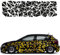 1A Style Sticker Auto Aufkleber Set 109 Teilig Rally Design Autodekor KFZ Seitenaufkleber Tuningset Camper Wohnwagen Premiumfolie (Matt Gold)