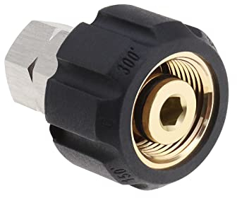 ECSiNG Hochdruckreiniger Adapter weiblich metrisch M22 auf 1/4 Zoll Buchse NPT Fitting Metall Hochdruckreiniger Schlauchadapter Schnellanschluss Buchse