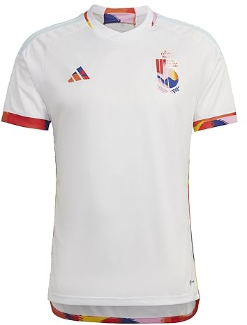 adidas Maglia da trasferta della Coppa del Mondo 2022 del Belgio, Bianco, XL