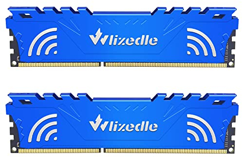 Wlizedle RAM 8GB Kit (2x4GB) DDR3 1333MHz CL9 UDIMM PC3-10600 240-Pin 1.5V Non-ECC Unbuffered 2Rx8 Dual Rank Upgrade Computador Memória (Azul)