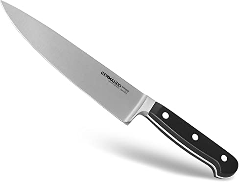 Kochmesser Solingen Küchenmesser Geschmiedet Fleischmesser Made in Germany Allzweckmesser mit Scharfer Schnittfläche Messer Rostfreier Edelstahl zum Schneiden von Fleisch, Fisch und Gemüse (34 cm)