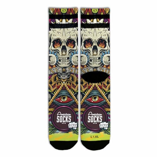 American Socks – Signature Series – Sports, Gym, Bike, Skate, Crossfit, Cycling, Technical Socks (DE/NL/SE/PL, Numerisch, 42, 47, Moshpit)