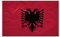 Bandiera Albania, 60 x 90 cm, tessuto rinforzato, cuciture sostenibili, colori vivaci, bandiera esterna interna, occhielli integrati, bandiera nazionale