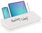 hjh OFFICE Schreibtisch Glas-Whiteboard Agenda MEMO Tisch Organizer inkl. Stift, Halterung Tablet und Handy, 830112