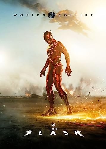 Displate - Poster aus Metall - Einfache Montage ohne Bohren - DC Comics - Flash Movie 2023 - The Flash - Größe M - 32x45cm Matt