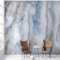 Papier Peint Panoramique de Marbre Gris Marocain, Golden Stripes Encre Paysage Pierre Poster Murale Intissé - pour Chambre Salon Décoration Murale - 300 x 210 cm