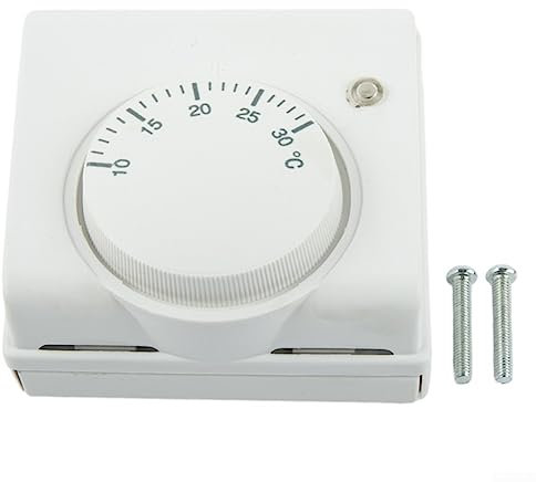 Termostato manual de calefacción por suelo radiante, 220 V CA 10 amperios, calefacción por suelo radiante, montado en superficie con controlador de interruptor de encendido/apagado