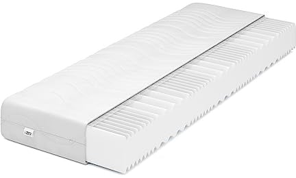 IZER Wave Kaltschaummatratze Härtegrad H3 135x190 22cm Orthopädische Matratze 7-Zonen Matratzenbezug mit Reißverschluss