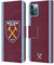 Head Case Designs Offizielle West Ham United FC Home 2023/24 Wappen-Set Leder-Wallet-Hülle Kompatibel mit Apple iPhone 12 / iPhone 12 Pro