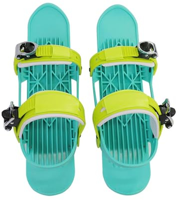 VIDECOR Mini-Kurz-Ski-Skates, Schneeschuhe, Kurze Skiboards, Mini-Ski-Skates, Metall, Snowboard, Nylon, Outdoor-Skischuhe, Winter-Shorts für Sport, übergewichtige Schuhe, Ski-Aufbewahrungsregale,C