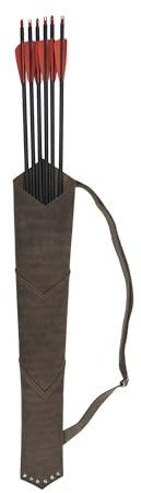 Valhalla Gear, Zurück Pfeil Bogenschießen Köcher Vintage Halter für Schießübungen Jagd Training Vollnarbenleder Handgemacht Bogenschütze Zubehör Bourbon Braun