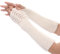Winter Gestrickte Handschuhe für Damen, Fingerlose Armstulpen Feinstrick lang Handwärmer Stulpen, Warm Strick Handschuhe Pluswärmer Handstulpen Armwärmer Stulpen für Damen (Fischschuppen-Weiß)