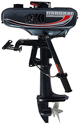 innytund Außenbordmotor 2-Takt Heavy Duty aufblasbarer Fischerboot Motor mit 3.5HP Wasserkühlung und CDI System Heavy Duty für Boot Dinghy Kajaks
