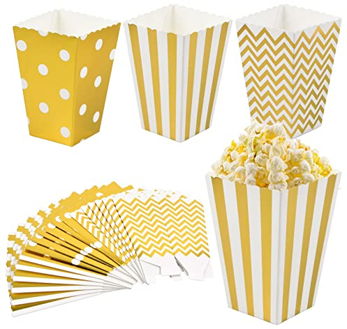 wiksite 18 cajas de palomitas de maíz para caramelos, bolsas de palomitas de maíz, pequeñas bolsas de cartón para aperitivos, bolsas de fiesta, contenedores para fiestas, cumpleaños, bodas, regalos y