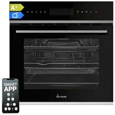 KKT KOLBE Einbaubackofen 60 cm | 70L | 2,8kW | Drehspieß | Pizzafunktion | Grill | Umluft | Heißluft | Automatik-Timer | 2-fach Wärmeschutzverglasung | WiFi App-Steuerung | EB8317HC