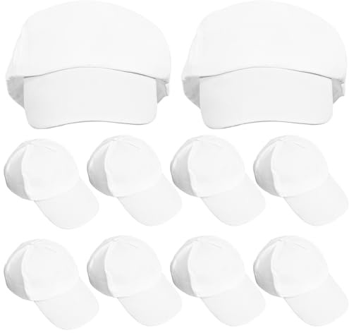 NUOBESTY Kinder Baseballcap Zum Bemalen Weiß Aus Baumwolle Diy Malhut Mit Sonnenschutz Für Kreative Bastelprojekte Und Outdoor Aktivitäten