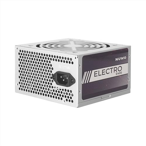 Nuwo Electro E400 Alimentatore PC 400W ATX 24pin, 1x CPU 4pin, 3x SATA, 1x Molex, Ventola 12 cm, Bulk