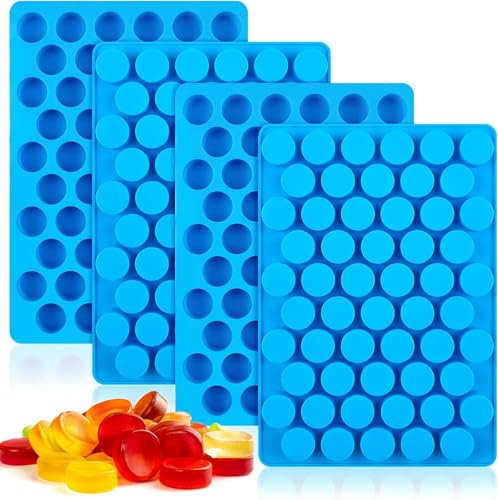 CLUEWR Gummibärchen Form, 4 Stück Süßigkeitsformen Silikon, Bonbonform für Fudge, Schokolade, Eis