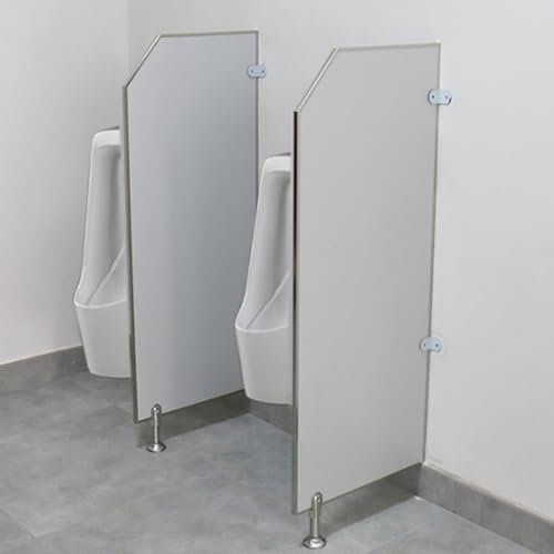 Urinal-Sichtschutzwand, Trennwand für öffentliche Toiletten, Mit Edelstahlbeschlägen, Bodenmontierte Urinal-Schallwand, Urinal-Trennwand für Männer, Urinal-Sichtschutz für Männer, Geeignet f
