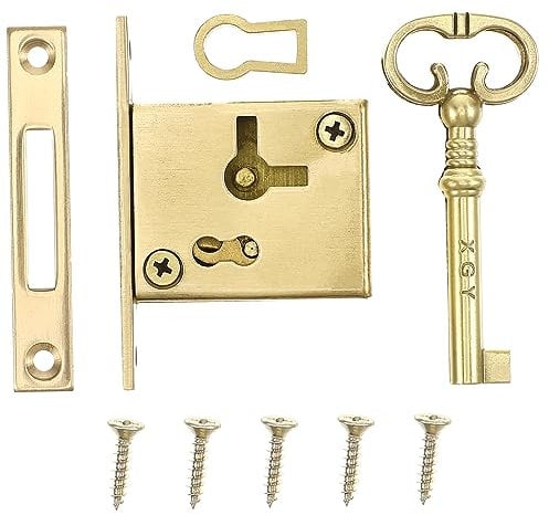 Mikikit 2 Pezzi - Lucchetto Per Portagioie in Rame Durevole Struttura Semplice - Serrature Antifurto Per Armadietti Decorativi