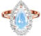 Beydodo Ring Silber 925 Damen mit Stein, Verlobungsring Tropfen mit Mondstein Rosegold Trauringe Nickelfrei Gr.57 (18.1)