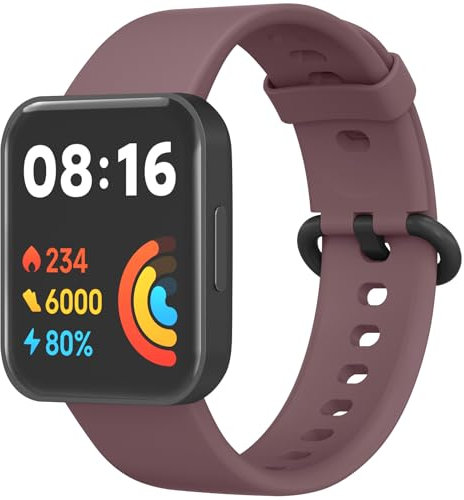 Bracelet Compatible avec la Redmi Watch 2 Lite/Xiaomi Mi Watch 2 Lite Femmes Hommes,Bracelet de Remplacement en Silicone Souple pour Xiaomi Mi Watch 2 Lite/Redmi Watch 2 Lite Bracelets (Violet Fumé)