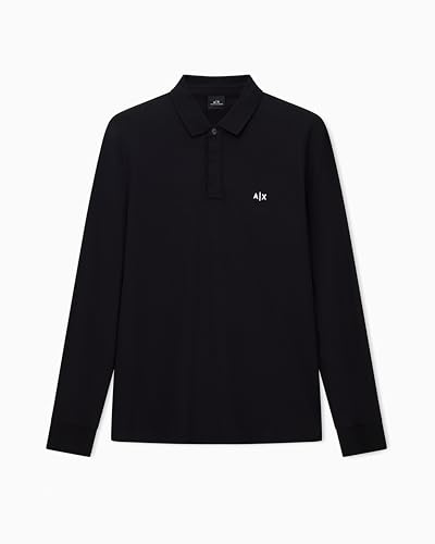 Armani Exchange Herren Essential, Long Sleeve Side Monogram Logo Polo Shirt